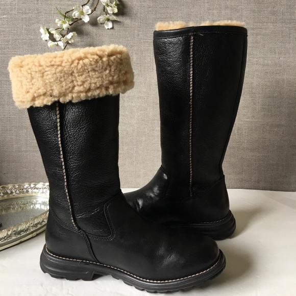 New Ugg Brooks Tall Womens Boots Black 